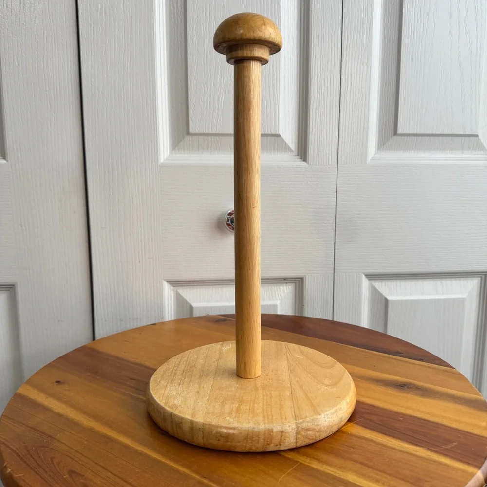Wooden freestanding paper‎ towel holder